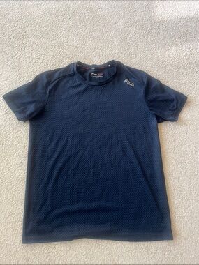 Fila Men's Navy Short Sleeve Athletic Tee with Logo